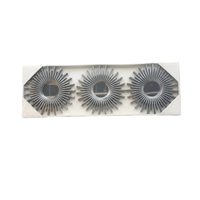 Ensemble de miroirs muraux 3-en-1 multi-motifs en plastique ajouré, style Art Déco de luxe, ton bronze rétro, pour appartement et salon