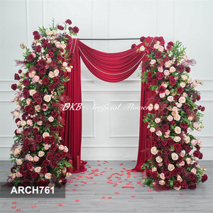 DKB Artificial Silk <b>Flower</b> Arch-Custom Red Real Touch Durable Wedding & Valentine's Decor - Product Image 3