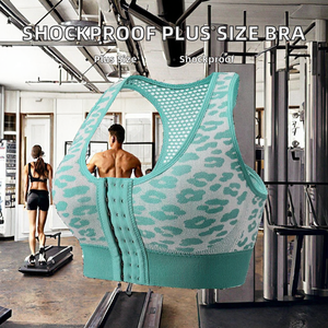 Sujetador Deportivo para Mujer, Transpirable, Sin Varillas, con Encaje Triangular, Estampado, Antideslizante, Talla Grande, para Correr y Yoga - Product Image 2