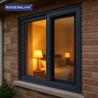 Fenêtre coulissante en aluminium Rogenilan pour maisons, cuisine, double vitrage, fenêtres coulissantes avec moustiquaire