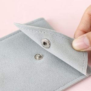Bolsas para Joyería con Logotipo Personalizado, Bolsa de Almacenamiento para Joyería con Cierre a Presión, Bolsa de Regalo para Collares de Terciopelo de Doble Cara, Multitamaño - Product Image 3