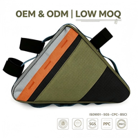 Sac de cadre de vélo triangulaire imperméable Ripstop 2L, grande capacité, pochette de rangement pour cyclisme, poignée souple, sac de vélo léger pour VTT