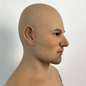 Máscara de Silicona Realista de Rostro Completo con Textura de Piel Humana para Hombre de Mediana Edad, Ruiqi, para Juegos de Rol y Simulación, Accesorio de Maquillaje - Product Image 4