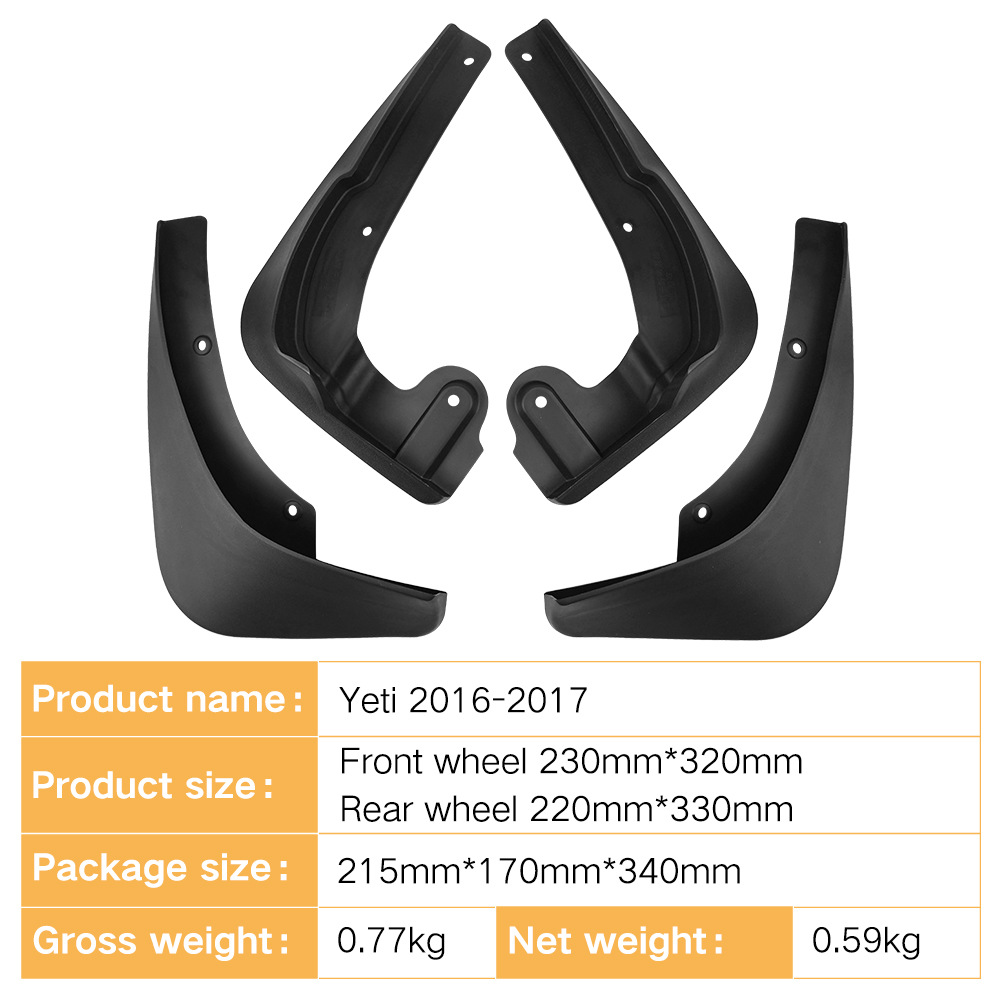 Per Skoda Yeti 2016-2017
