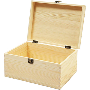 Factory Custom Pine wood wooden box big storage boxes for kids toy