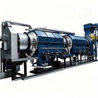 Four de carbonisation continu à gaz, charbon et huile, à pression d'air, à vitesse de tambour réglable, pour une seule personne, pour la co-production