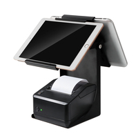 Support de bureau réglable pour imprimante thermique à double écran, support pour tablette et imprimante de reçus pour systèmes de point de vente
