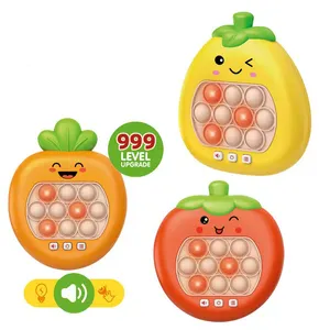 Estilo de fruta Light Up Quick Push Game Console Electric Bubble Puzzle Game Machine Toy para niños Kid