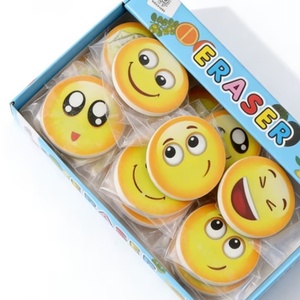Goma de Borrar con Cara Sonriente, Accesorios Escolares Promocionales, Bonitos Borradores de Goma con Expresiones de Sonrisa para Niños - Product Image 4