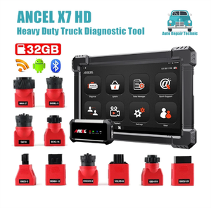 2023 <span class=keywords><strong>ANCEL</strong></span> X7 HD Scanner Diagnostic pour Camion Poids Lourd Système Complet X7hd 12V 24V Réinitialisation Huile FAP Régénération ECU Batterie OBD2 - Product Image 2