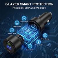 Pour le nouveau modèle privé 83W PD3.0 65W QC3.0 18W USB-A Type-C Chargeur de voiture à charge rapide en alliage d'aluminium SCP