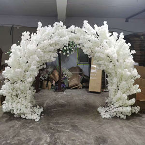 Cây hoa anh đào giả màu hồng làm từ lụa bán buôn để trang trí bàn cưới, loại cây cỏ - Product Image 4