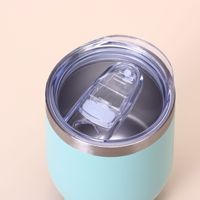 Tumbler Anggur Bentuk Telur 12oz Kustom dari Baja Anti Karat, Terisolasi, Dinding Ganda, Vakum, Termal, dengan Speaker Bluetooth