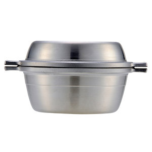 Thick Cast Aluminum Construction Waterless Dual <b>Soup</b> Stock Non Stick Cooking <b>Pot</b> Set - Product Image 1