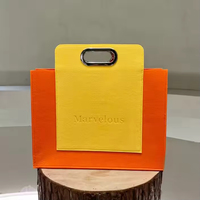 Nouveau sac fourre-tout en feutre à fermeture éclair, grande capacité, personnalisable avec logo, pour le shopping et les affaires, avec poignée métallique