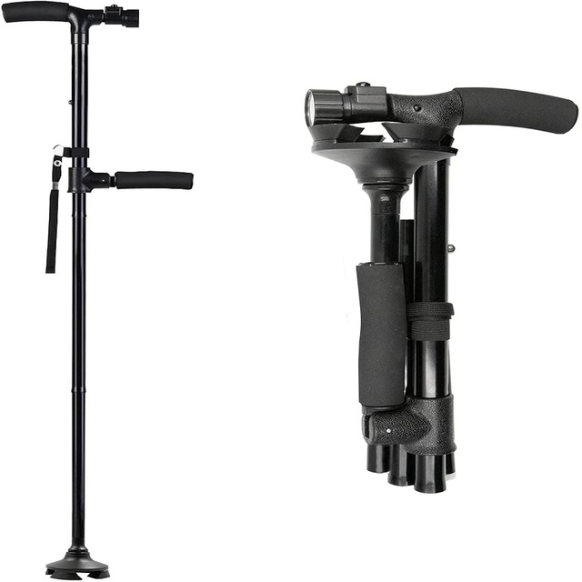 2016 Wholesale Folding Cane Free Adjustable Walking Cane With LED Light