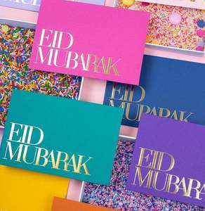 Luxurious Custom-Made <b>Eid</b> Mubarak Wallet <b>Gift</b> <b>Box</b> Duplex Board Hot Stamping Sampul Raya Portrait Banknote Kraft Paper Package - Product Image 5