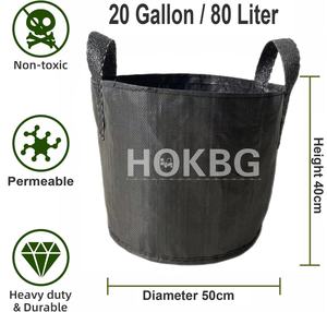 Bolsas <span class=keywords><strong>de</strong></span> Cultivo HOKBG <span class=keywords><strong>de</strong></span> 80 <span class=keywords><strong>Litros</strong></span> <span class=keywords><strong>de</strong></span> Polipropileno para Plantación <span class=keywords><strong>de</strong></span> Árboles Jóvenes en Exteriores, <span class=keywords><strong>Macetas</strong></span> y Jardineras <span class=keywords><strong>de</strong></span> 20 Galones, Bolsas <span class=keywords><strong>de</strong></span> Plástico para Plantar Plántulas - Product Image 2