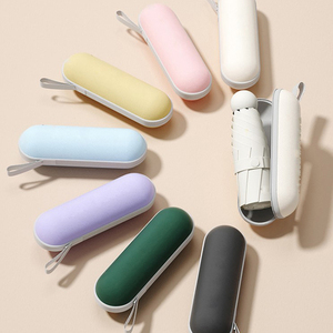 Parapluie de poche mini capsule anti-UV UPF 50+, pliable en 5 sections, léger et compact, idéal pour le soleil et la pluie en voyage - Product Image 5