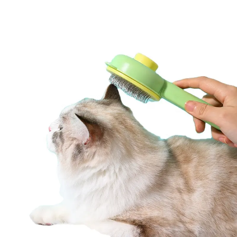 猫の櫛ペットコーム卸売猫のヘアブラシを取り外してフローティングヘアペット用品を掃除する猫のペットの櫛