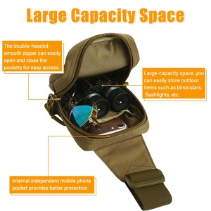 Borsa Tattica da Petto, Zaino da <span class=keywords><strong>Trekking</strong></span>, Borsa Sportiva EDC, Borsa a Tracolla, Marsupio Tattico per Escursionismo, Ciclismo, Campeggio - Product Image 4