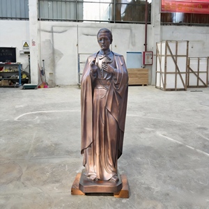 Estatua de <span class=keywords><strong>San</strong></span> Juan <span class=keywords><strong>Bosco</strong></span> en cobre patinado, forjada a mano |   Jardín de Oración Espiritual para Iglesia Tradicional Religiosa - Product Image 3