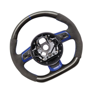 Volant de voiture en fibre de carbone pour Audi R8 SQ5 Q3 RS3 RS4 RS5 RS6 TT TTS TT <span class=keywords><strong>MK2</strong></span> S3 <span class=keywords><strong>S4</strong></span> S5 S6 A3 8P - Product Image 3