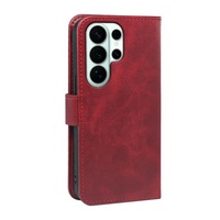 Étui portefeuille à rabat en cuir PU avec fentes pour cartes, design tendance, pour Samsung S25 S26 Plus Edge Ultra, coques arrière de téléphone portable pour hommes, femmes et filles