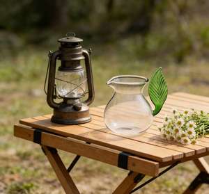 Carafe à eau en verre personnalisée à faible MOQ, ensemble théière en verre borosilicate fait main avec poignée feuille 3D, idéal pour cadeau de festival - Product Image 5