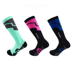 Long Style Breathable Super Soft High Elastic Colorful Compression Soccer Jogging Cycling Sport Socks for Men <strong>Prevent</strong> <strong>Varicose</strong> - Product Image 4