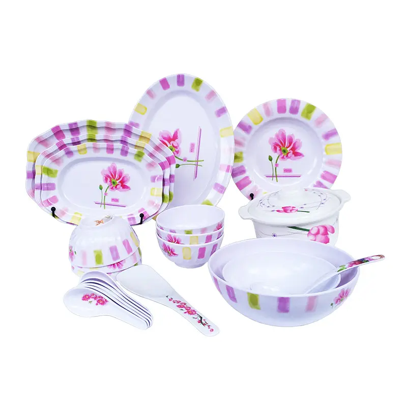 Bulk Thai Royal Cena Melamina Ware Set, di Campeggio Set Da Tavola