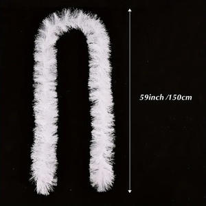 Ornements suspendus en plastique en gros pour sapin de Noël sur ruban, châle de mariée de luxe léger, artisanat décoratif - Product Image 2