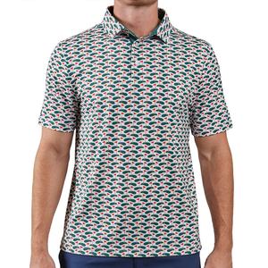 เสื้อโปโลผู้ชายผ้าสแปนเด็กซ์92% 8% โพลีเอสเตอร์พิมพ์ลายขนาดใหญ่เสื้อโปโลโลโก้ออกแบบได้ตามต้องการ - Product Image 2