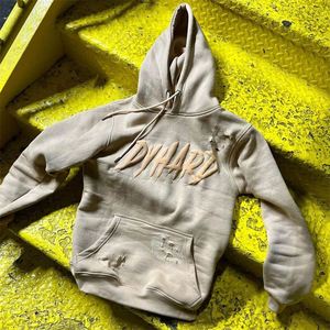 Nueva Llegada: Sudaderas con Capucha para Hombre, Estilo Desgastado, con Estampado Puff, Parches Personalizados, Cordón Ajustable, Bolsillo Canguro, Bordado, Tejido, Otoño - Product Image 1