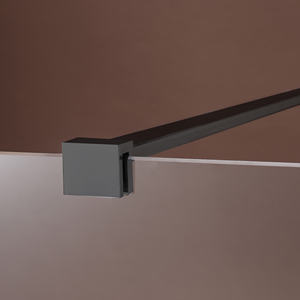 Verre fixe noir avec <span class=keywords><strong>barre</strong></span> <span class=keywords><strong>de</strong></span> support en acier inoxydable, écran <span class=keywords><strong>de</strong></span> <span class=keywords><strong>douche</strong></span> sur mesure, porte <span class=keywords><strong>de</strong></span> <span class=keywords><strong>douche</strong></span> - Product Image 5