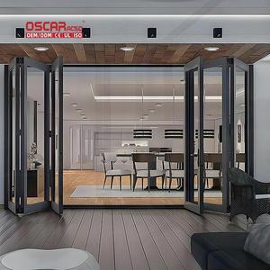 Puerta Plegable de Aluminio de Alta Calidad para Exteriores, Segura, para Patio, Jardín, Balcón, Porche, Elegante, Estilo Hogareño, Puerta Plegable de Dos Hojas - Product Image 1