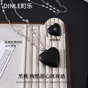 สร้อยคอรูปหัวใจ DINLE ทำจากโลหะผสมสังกะสี เหมาะสำหรับเป็นของขวัญ - Product Image 5