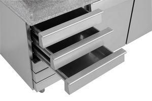 Tavolo per <span class=keywords><strong>Pizza</strong></span> frigorifero/piano in marmo contatori per <span class=keywords><strong>Pizza</strong></span> frigorifero con cassetti - Product Image 3