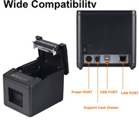 Impresora POS de 80 mm en Oferta, Impresora Térmica de Recibos de Escritorio con Cortador Automático, Interfaz USB, Serial y Ethernet para Windows/Mac/Linux