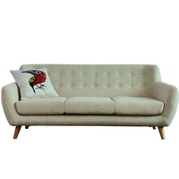 Zayshine Canapé d'Angle Salon Nordique Moderne en Tissu Coton Lin 3 Places, Canapé Modulable pour Appartement, Hôtel, Café et Espace Détente