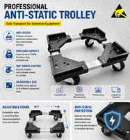 Chariot de stockage antistatique Leenol ESD Safe SMT pour cartes PCB, chariot mobile pour atelier de production électronique