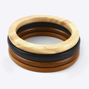 Deepeel-accesorios para bolso <span class=keywords><strong>de</strong></span> mano, Asa <span class=keywords><strong>de</strong></span> anillo redondo <span class=keywords><strong>de</strong></span> madera, con Marco, MHD040 - Product Image 5