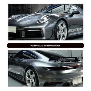 Pellicola protettiva Anti-graffio in vinile Anti-uv per antigraffio autoadesivo pellicola protettiva per il corpo <span class=keywords><strong>grigio</strong></span> fumo <span class=keywords><strong>metallizzato</strong></span> - Product Image 2