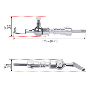 Short Throw Gear Shift Lever Aluminum <b>Alloy</b> Adjustable For <b>Audi</b> A3 <b>S3</b> Golf 4 5 Jetta SFN244 Silver - Product Image 3