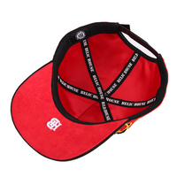 Casquettes de sport personnalisées en gros avec logo, strass, 5 panneaux, brodées, en daim, pour l'extérieur