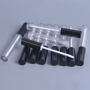Tube de mascara vide 4 ml transparent fin noir gel waterproof mat personnalisé avec bouchon à vis pour eyeliner, imprimé sérigraphié et UV - Product Image 2