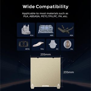 Placa de Construcción Creality Ender 3 S1 Pro, Lámina PEI de 235x235mm, Superficie Magnética Flexible con Resorte - Product Image 6
