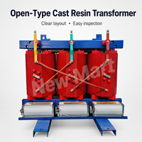 Transformateur de distribution triphasé Dyn11 Yyn0 de 250 kVA 6 kV, isolé à la résine moulée, type sec, abaisseur de tension, pour systèmes d'alimentation industriels