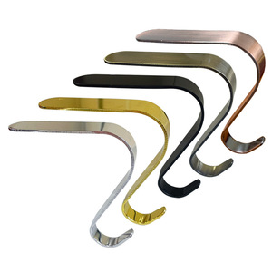 Wholesale Classic Style Self-Adhesive Reusable Metal Christmas <b>Stocking</b> Hangers with Hanging Hooks for Fireplace Mantel - Product Image 6