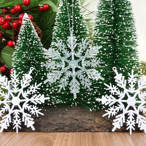 <b>Christmas</b> PVC White Transparent Snowflake Decorations Indoor Shopping Mall Window Hanging Pendant and <b>Tree</b> Dress-up <b>Box</b> - Product Image 1